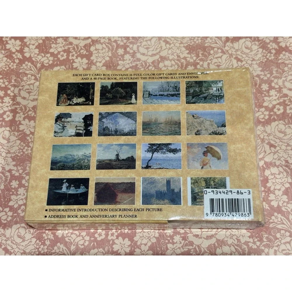 Vintage Monet Stationery Gift Set Address Book Cards Envelopes Sealed
